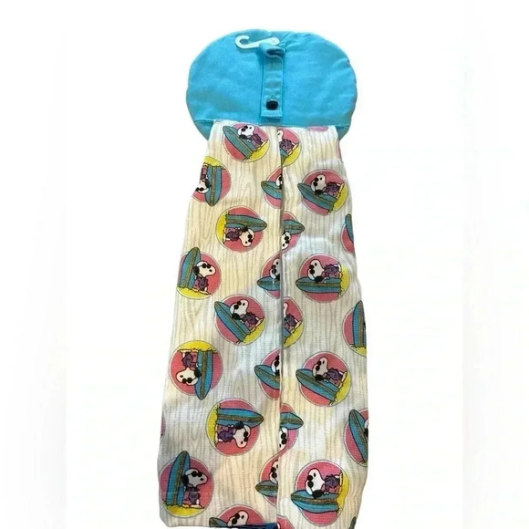 Bundle Peanuts Snoopy Comic “At the beach”NWT Hanging Kitchen Towel & Oven Mitts - Picture 7 of 9